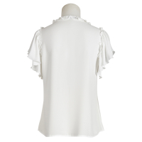 Janice&Jo  Rüschenbluse Kurzarm - off white