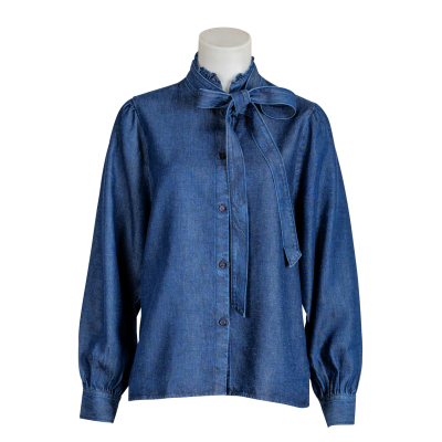 Soluzione Jeans Bluse - dunkelblau