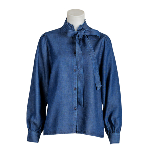 Soluzione Jeans Bluse - dunkelblau