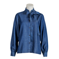 Soluzione Jeans Bluse - dunkelblau