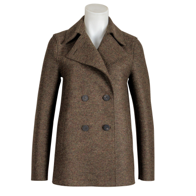 Harris Wharf London Caban Jacke - doppelreihig - braun grün melange