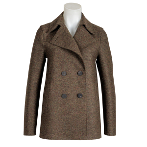 Harris Wharf London Caban Jacke - doppelreihig - braun...