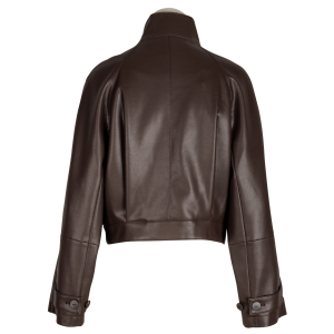 FFC Leder Blouson - vegan dunkelbraun