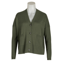 Allude V-Cardigan - tannengrün