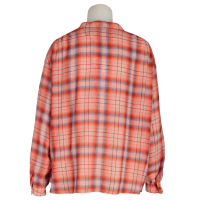 Sacrécoeur Bluse "Ella Chili" kariert - orange rot blau