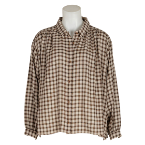 Sacrécoeur Bluse "Ali" kariert - beige...