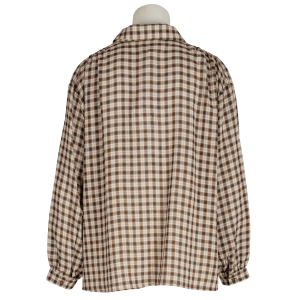 Sacrécoeur Bluse "Ali" kariert - beige...