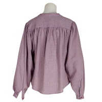 Sacrécoeur Bluse "Gladis" kariert - cognac blau