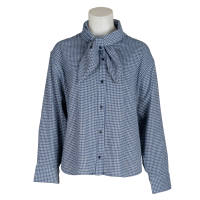 Sacrécoeur Bluse "Charlie" kariert - blau hellblau
