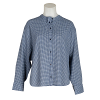 Sacrécoeur Bluse "Charlie" kariert - blau hellblau