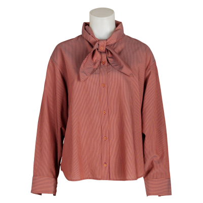 Sacrécoeur Bluse "Charlie" kariert - cognac bordeaux