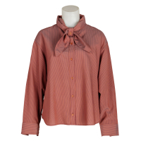 Sacrécoeur Bluse "Charlie" kariert - cognac bordeaux