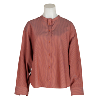Sacrécoeur Bluse "Charlie" kariert - cognac bordeaux