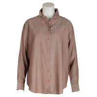 Sacrécoeur Bluse "Marion" Nadelstreifen - taupe cognac
