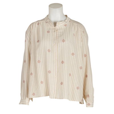 Sacrécoeur Bluse "Ella" gestreift - beige ecru