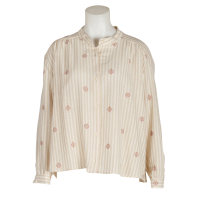 Sacrécoeur Bluse "Ella" gestreift - beige ecru