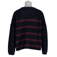 des petits hauts Pullover "Aleo" gestreift - blau bordeaux