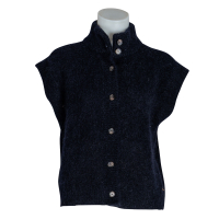 des petits hauts Strickweste "Alibou" dunkelblau