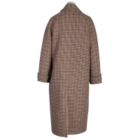 des petits hauts Mantel "Yonique" Hahnentritt - braun cognac ecru