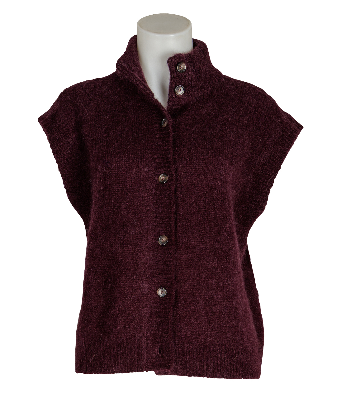 des petits hauts Strickweste "Alibou" bordeaux