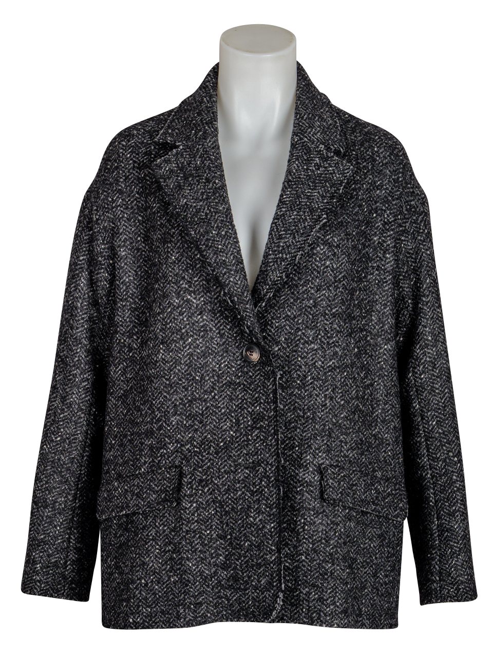 Lis Lareida Blazer "Oslo" Heringbone - schwarz...