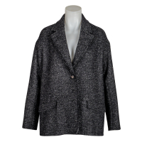 Lis Lareida Blazer "Oslo" Heringbone - schwarz / grau