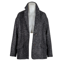 Lis Lareida Blazer "Oslo" Heringbone - schwarz / grau
