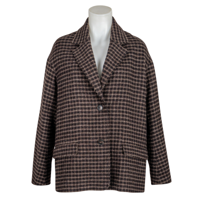 Lis Lareida Blazer "Oslo" kariert - braun / schwarz / beige