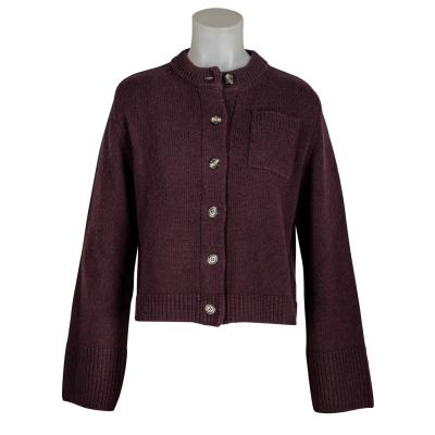 Anna V Berg Cardigan "Lilly" - aubergine
