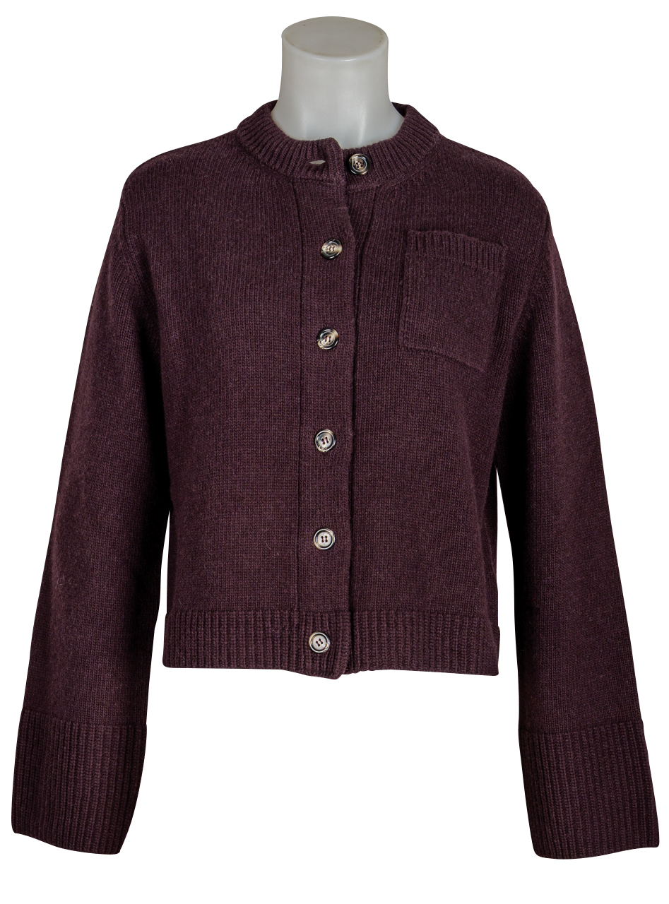 Anna V Berg Cardigan "Lilly" - aubergine