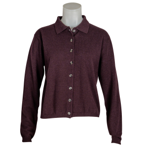 Anna V Berg Cardigan "Luna" - aubergine