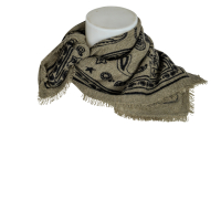Anna V Berg Tuch Cashmere  "Nele" - oliv / schwarz