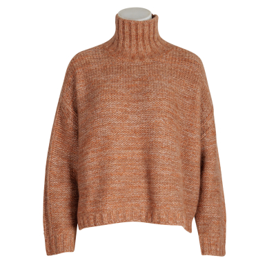 Lu Ren  Rollkragen Pullover "Cleon" - zimt / ecru melange