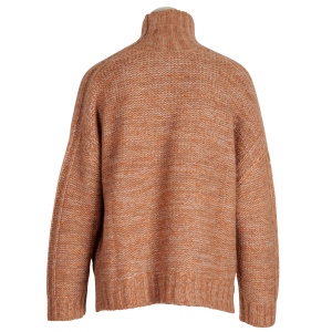 Lu Ren  Rollkragen Pullover "Cleon" - zimt / ecru melange