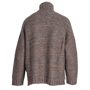 Lu Ren Rollkragen Pullover "Cleon" - grau taupe blau melange