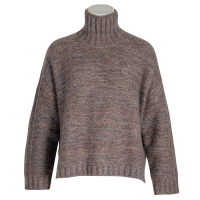 Lu Ren Rollkragen Pullover "Cleon" - grau taupe blau melange