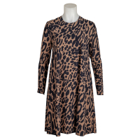 Sassenbach Kleid "Branca" - Leo Print - schwarz camel