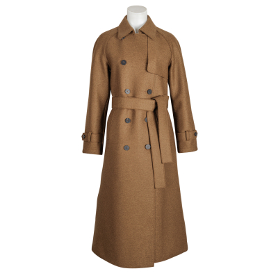 Harris Wharf London - Caban Mantel Wolle - cognac