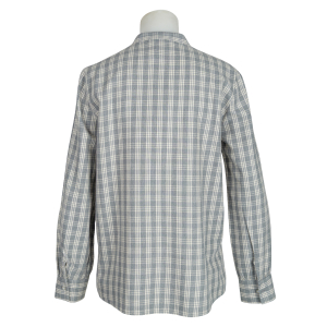 Soluzione Bluse Rüschen - grau creme kariert