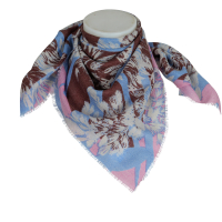 Épice Tuch floral - hellblau braun ecru rose