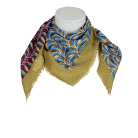 Épice Tuch grafisch - oliv bordeaux blau multicolor