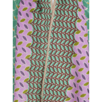 Épice Woll-/Seidenschal - grün / flieder multicolor
