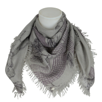 friendly hunting - Cashmere Tuch "Garden Eden" - taupe/braun aubergine