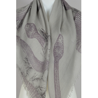 friendly hunting - Cashmere Tuch "Garden Eden" - taupe/braun aubergine