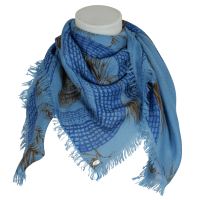 friendly hunting - Cashmere Tuch "Garden Eden" - blautöne braun
