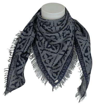 friendly hunting - Cashmere Tuch "Eyes of Marrakesh" - anthrazit dunkelblau
