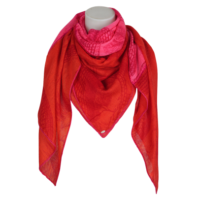 friendly hunting - Cashmere Tuch "Garden Eden" - rot pink