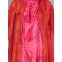 friendly hunting - Cashmere Tuch "Garden Eden" - rot pink