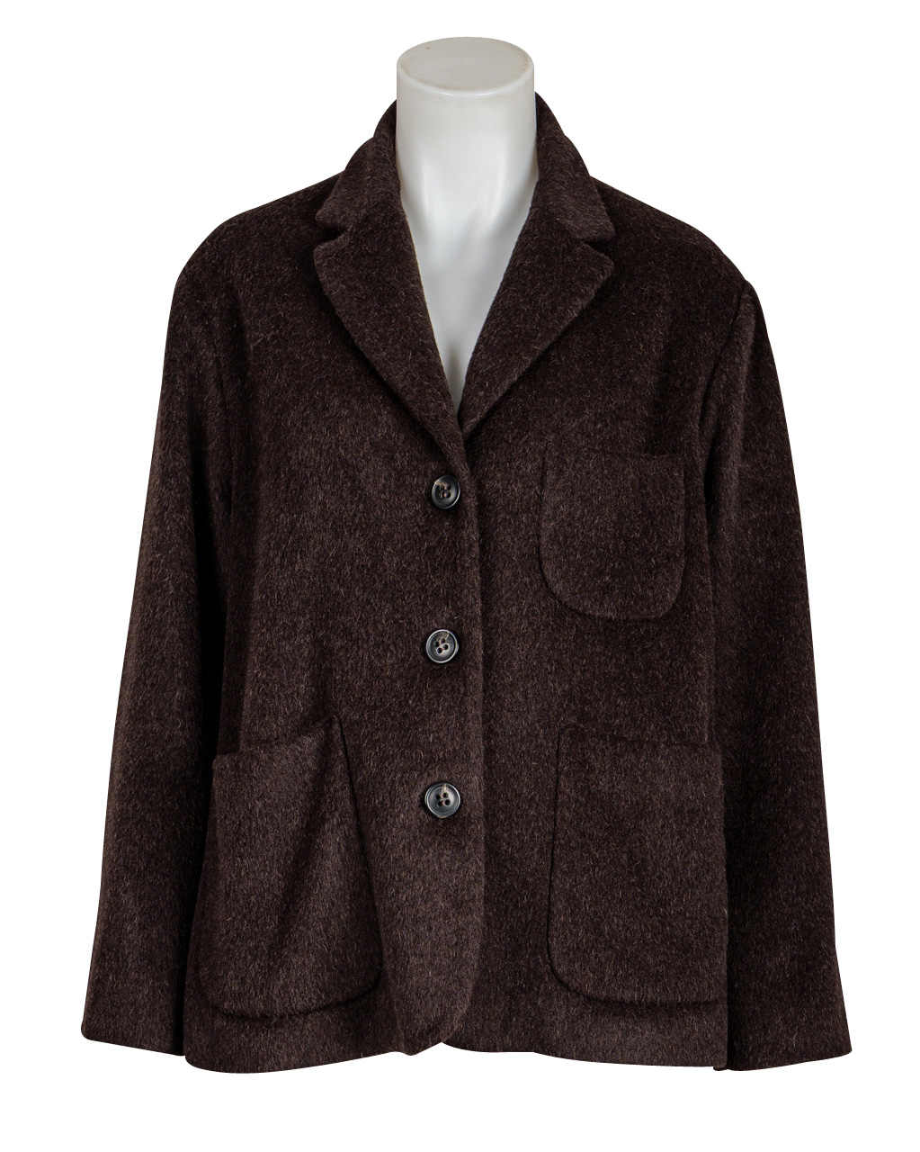Kiltie Blazer "Petra" Alpaca-Wolle - braun