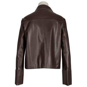 FFC Leder Blazer vegan - dunkelbraun